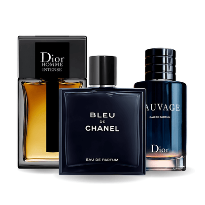 Sauvage Dior, Bleu de Chanel, and Dior Homme Intense