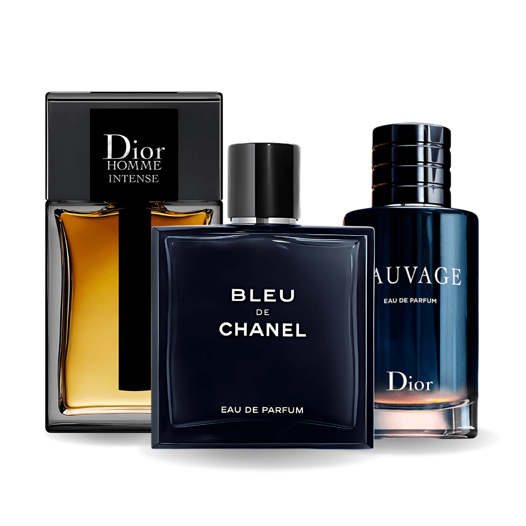 Sauvage Dior, Bleu de Chanel, and Dior Homme Intense