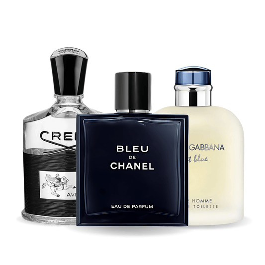 Bleu de Chanel, Creed Aventus, and Light Blue Dolce & Gabbana