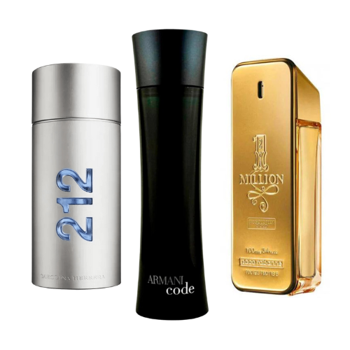 212 Men NYC, Paco Rabanne One Million and Armani Code Homme