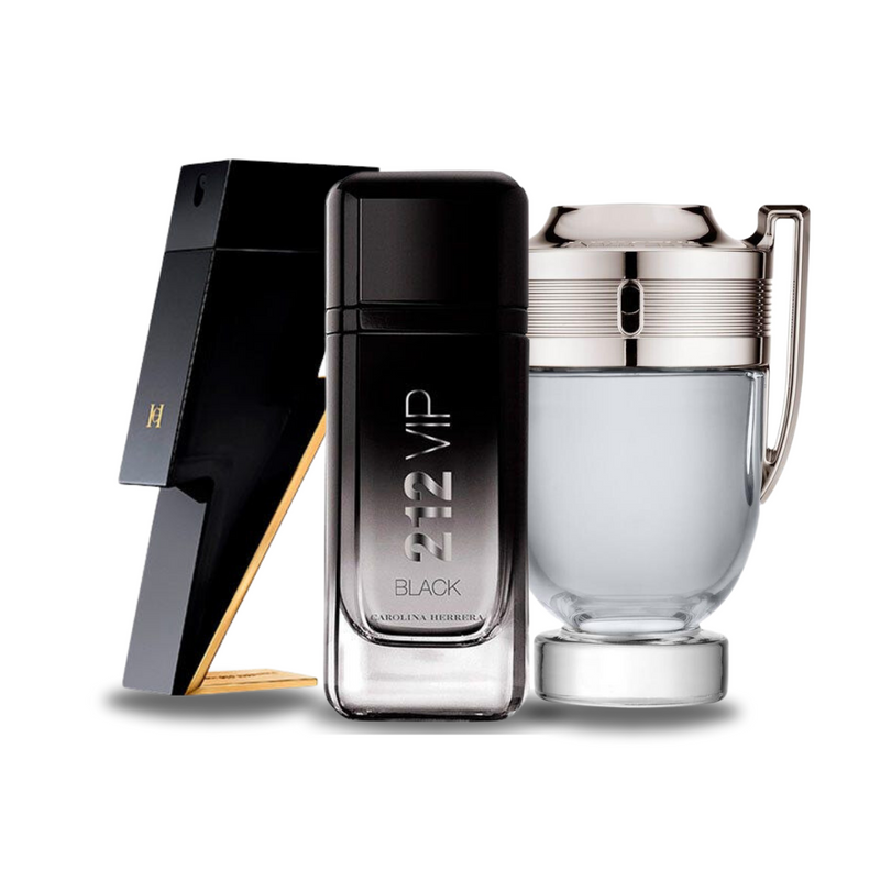 BAD BOY, 212 VIP BLACK and Paco Rabanne INVICTUS