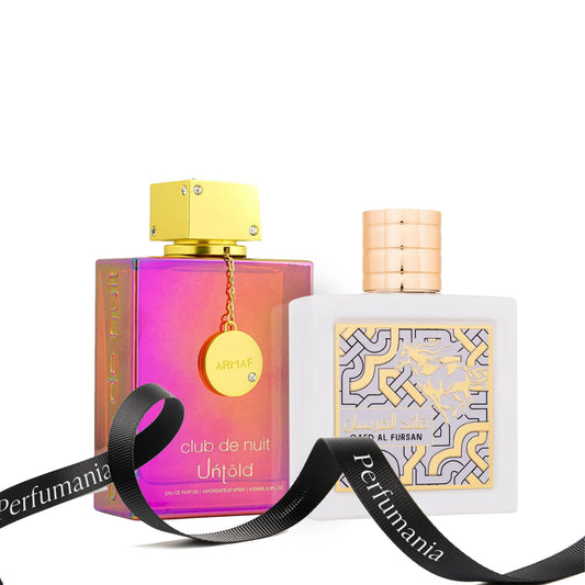 Qaed Al Fursan by Lattafa and Club de Nuit Untold by Armaf